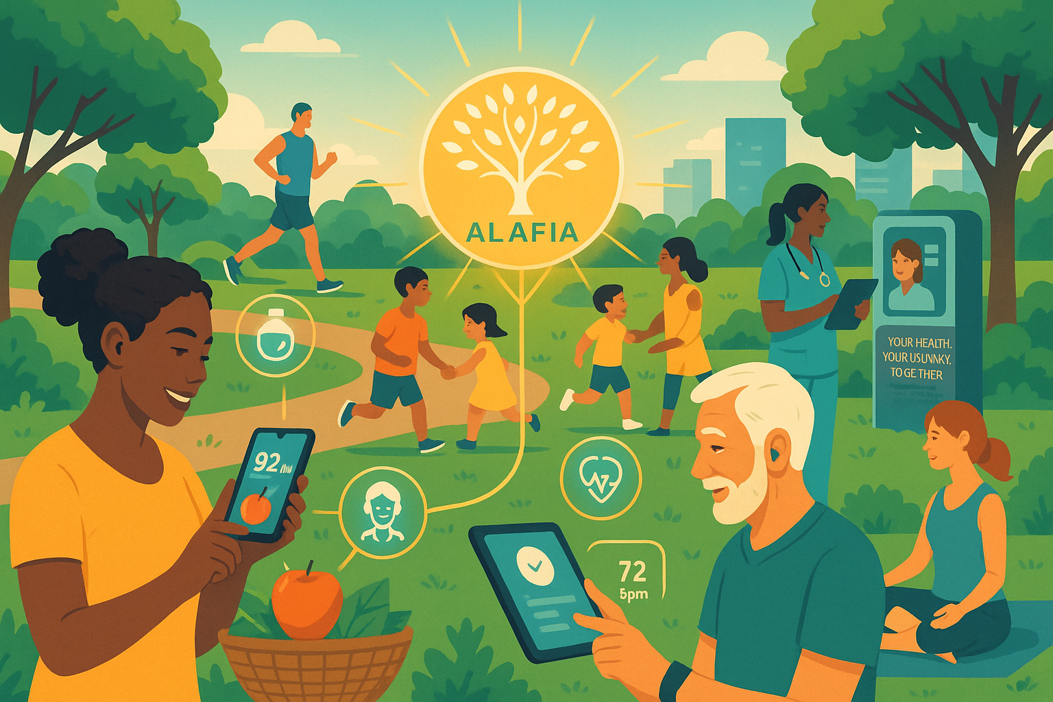 Diverse community at a health workshop